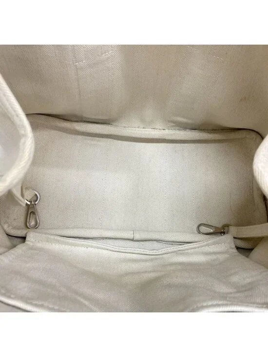 ★SOLD★ Hermes Handbag Valparaiso PM Toilet Blanc Ivory Silver - Picture 4 of 10